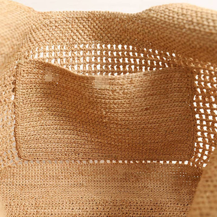 Casual Woven Tote for Everyday Outing: CAMEL / One Size