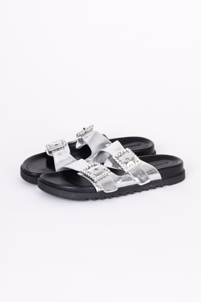 Charles & Keith Womens Silver Shoes Size EU 37