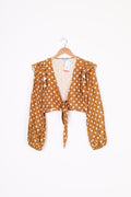 Charlie Holiday Womens Brown Top Size 8