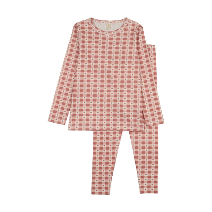 Checkered Charm Long Sleeve Pj'S