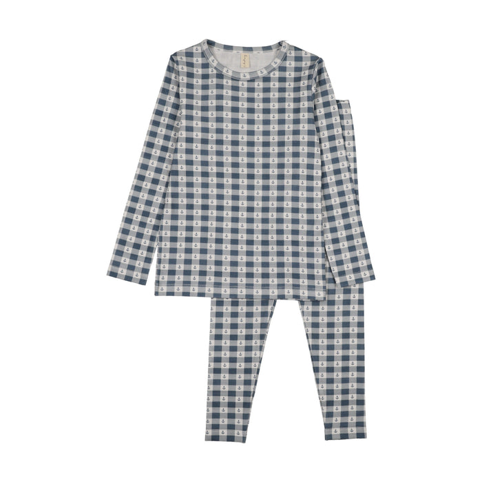 Checkered Charm Long Sleeve Pj'S