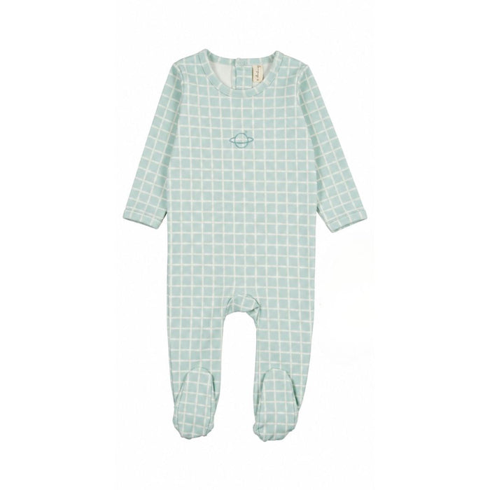 Checkered Embroidered Footie