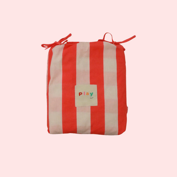 Cherry Stripe Fitted Sheet Set