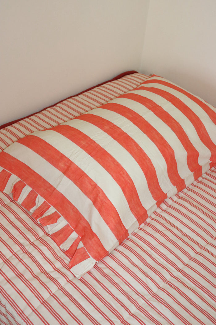 Cherry Stripe Pillowcase