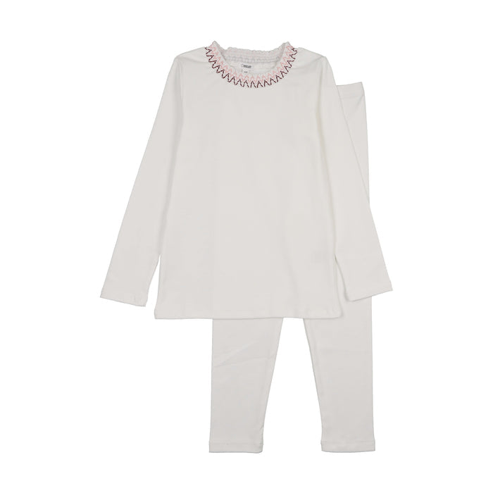 Chevron Stitch Long Sleeve Pajamas