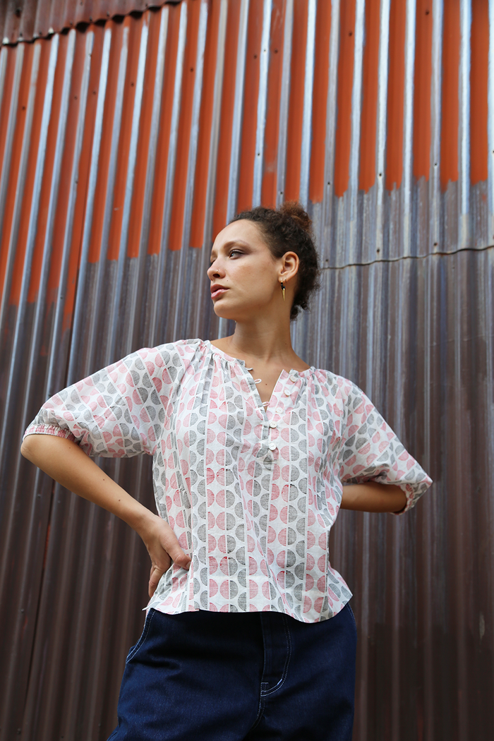 Circe Blouse in Half Moons