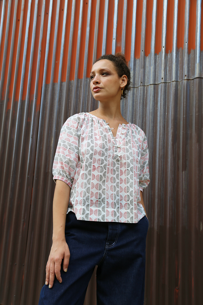 Circe Blouse in Half Moons