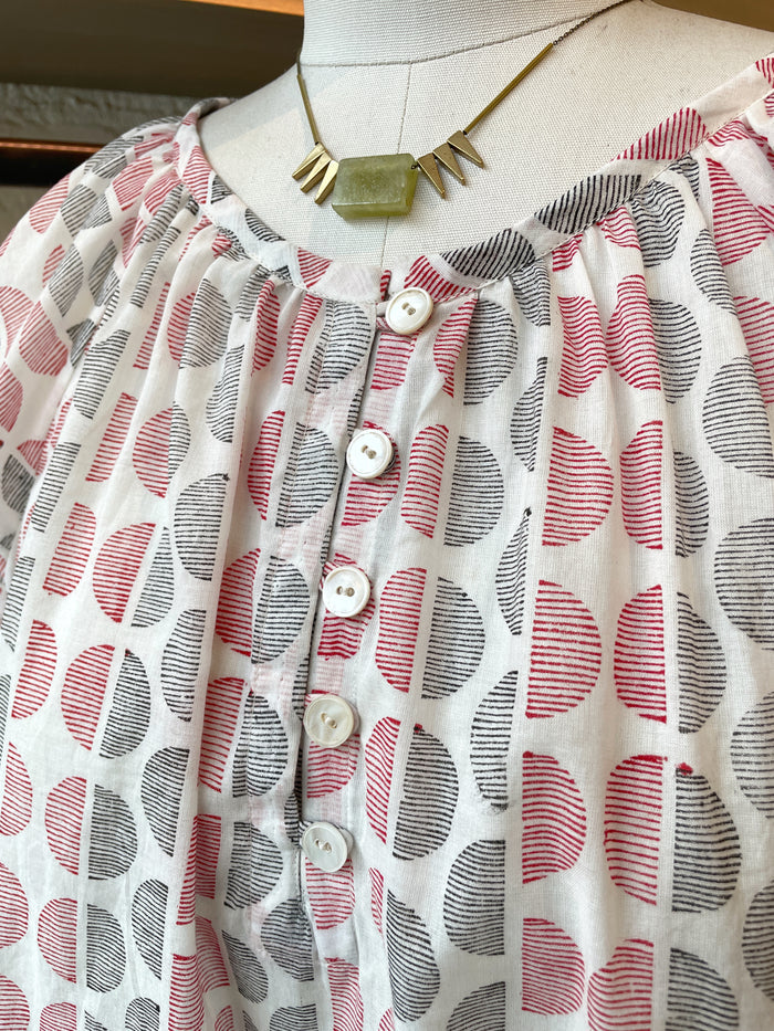 Circe Blouse in Half Moons