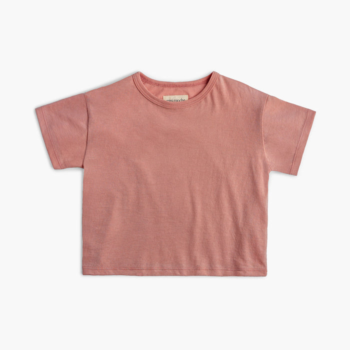 100% Organic Cotton Kids Tee - Cloud Slouchy Tee - Clay - Tshirts and Tops Made in Canada - Baby and Toddler - mini mioche
