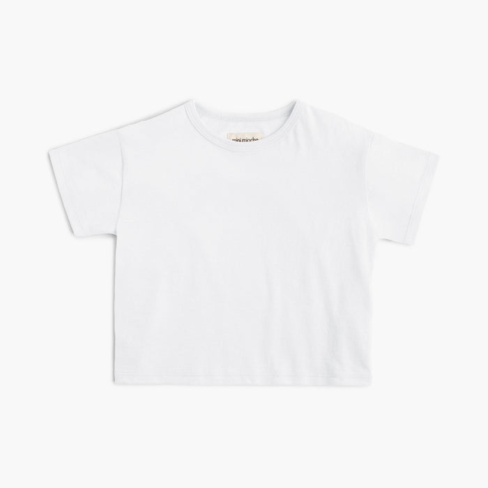 100% Organic Cotton Kids Tee - Cloud Slouchy Tee - White - Tshirts and Tops Made in Canada - Baby and Toddler - mini mioche