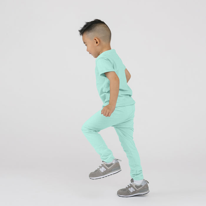 Cloud Leggings - 100% GOTS Certified Organic Cotton Leggings - Mint - Made in Canada - mini mioche