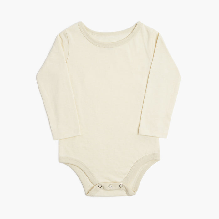 Cloud Long Sleeve Onesie - 100% Organic Cotton Baby Onesies with Long Sleeves - Natural - Baby and Toddler Bodysuits Made in Canada - mini mioche