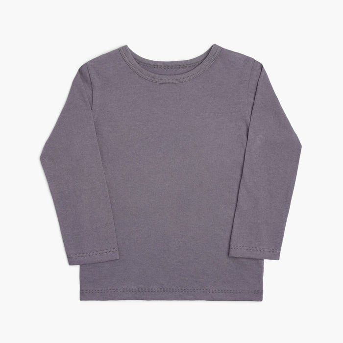 Organic Cotton Kids Tees - Cloud Long Sleeve Tee - Baby Toddler and Kids Long Sleeve Tees - Vintage Plum - Made in Canada - mini mioche