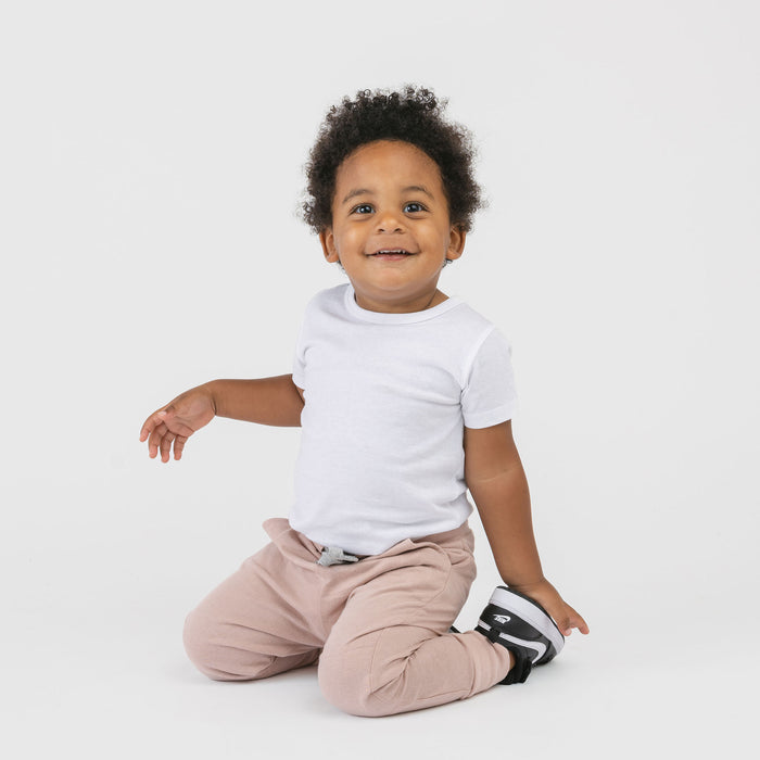 Cloud Short Sleeve Tee - 100% GOTS Certified Organic Cotton Short Sleeve Tees for Kids - White - Toddlers to Teens - Made in Canada - mini mioche