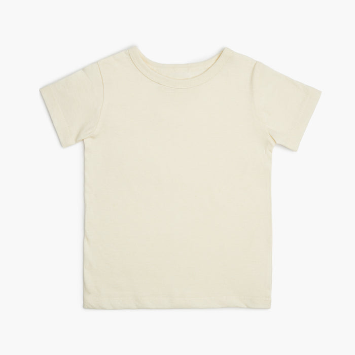 Cloud Short Sleeve Tee - 100% GOTS Certified Organic Cotton Short Sleeve Tees for Kids- Natural - Toddlers to Teens - Made in Canada - mini mioche