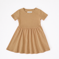 Cloud Cascade Dress - 100% GOTS Certified Organic Cotton Dress - Honeycomb - Kids and Toddlers - Made in Canada - mini mioche