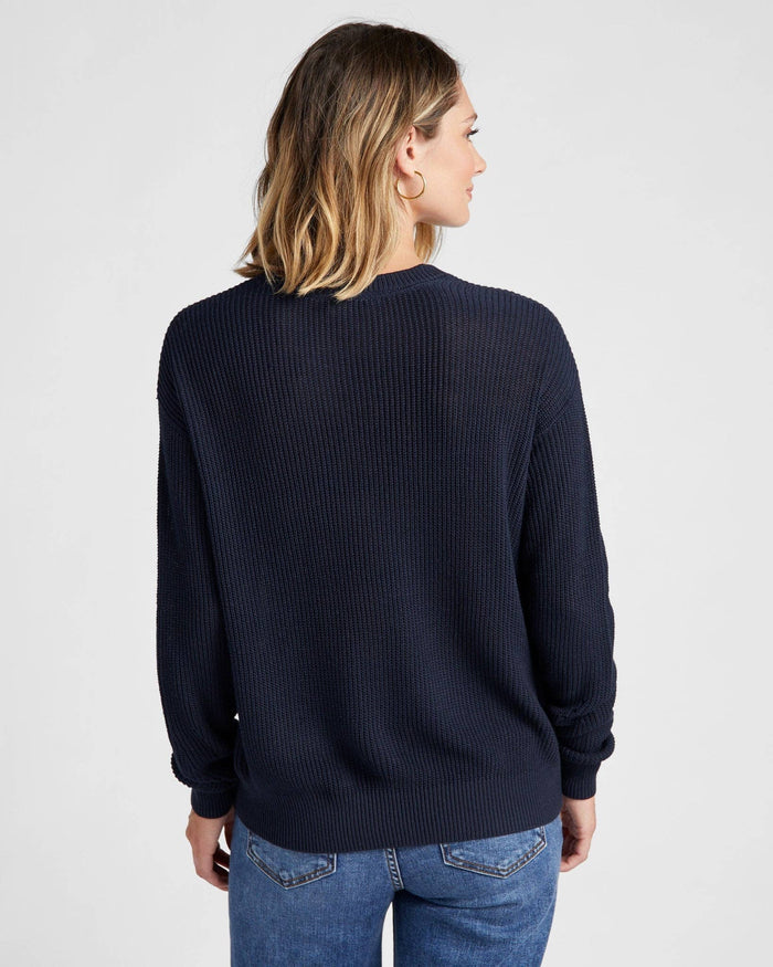 Coastal Crewneck Sweater: Navy