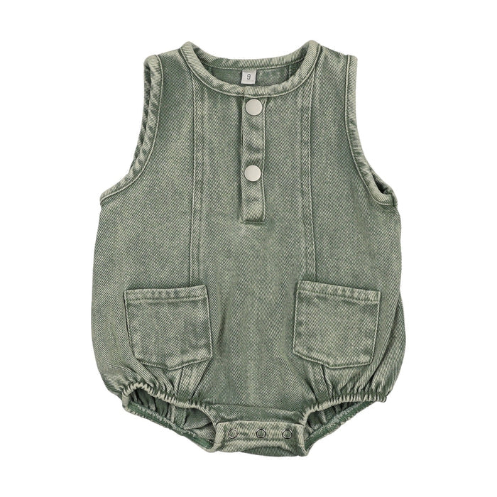 Colored Jean Romper