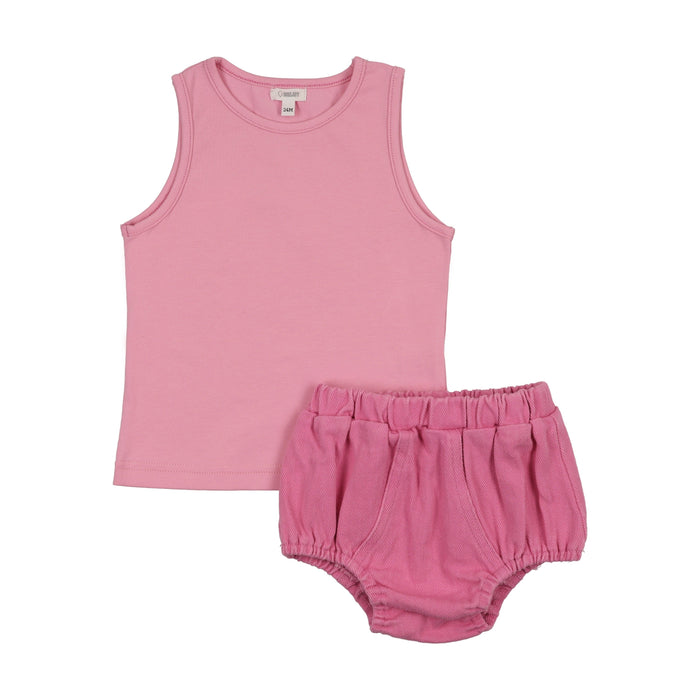 Colored Jean Tank + Bloomers Set