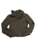 cowl neck belted coat