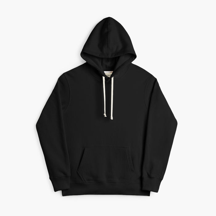 Organic Cotton Men and Women French Terry Hoodie Sweatshirt - Cozy Hoodie - Black - Hoodies Made in Canada - mini mioche