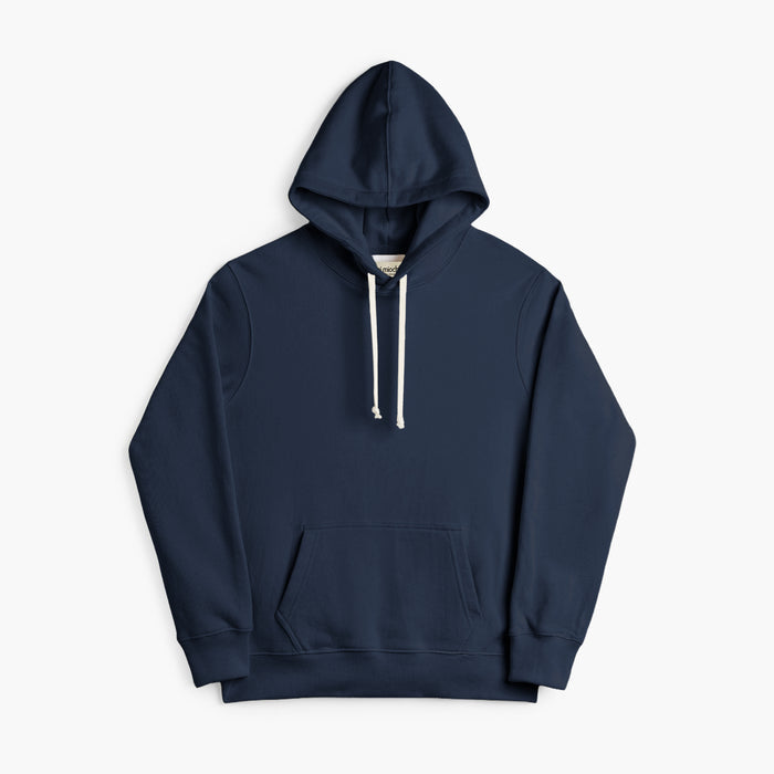 Organic Cotton Men and Women French Terry Hoodie Sweatshirt - Cozy Hoodie - Navy - Hoodies Made in Canada - mini mioche