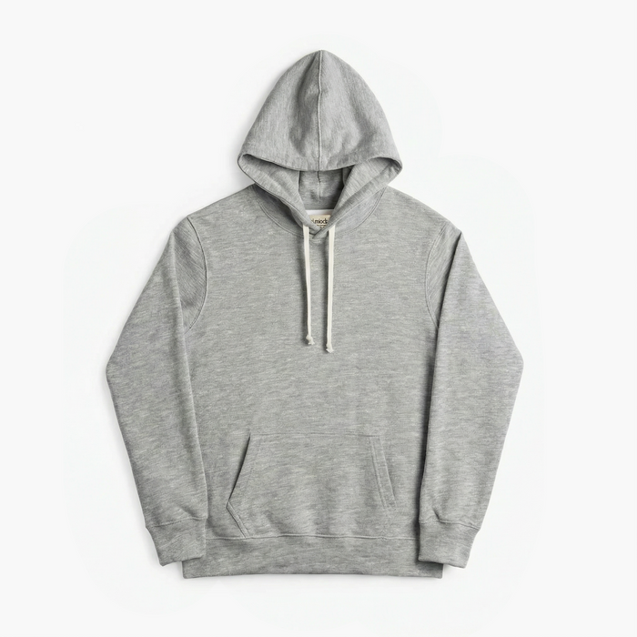 Organic Cotton Men and Women French Terry Hoodie Sweatshirt - Cozy Hoodie - Heather Grey - Hoodies Made in Canada - mini mioche
