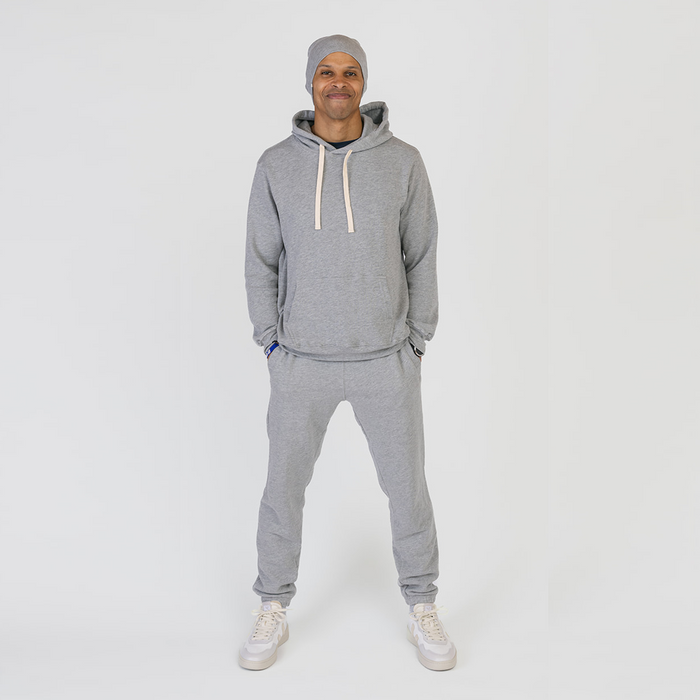 Organic Cotton Men and Women French Terry Hoodie Sweatshirt - Cozy Hoodie - Heather Grey - Hoodies Made in Canada - mini mioche