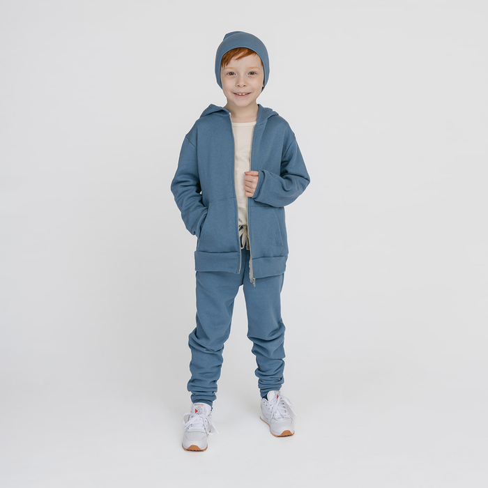 Kids Organic Cotton Sweatpants - Cozy Skinny Sweats - River - French Terry Sweatpants for Toddlers and Kids - Made in Canada - mini mioche