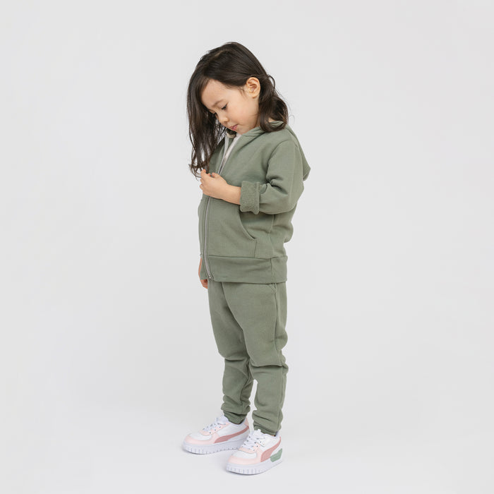 Organic Cotton Kids Hoodies - Cozy Hoodie - Baby and Toddler Hoodies Made in Canada - Thyme - mini mioche