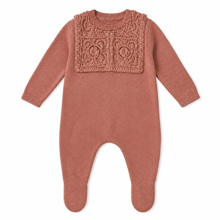 Crochet Knit Collar Footie