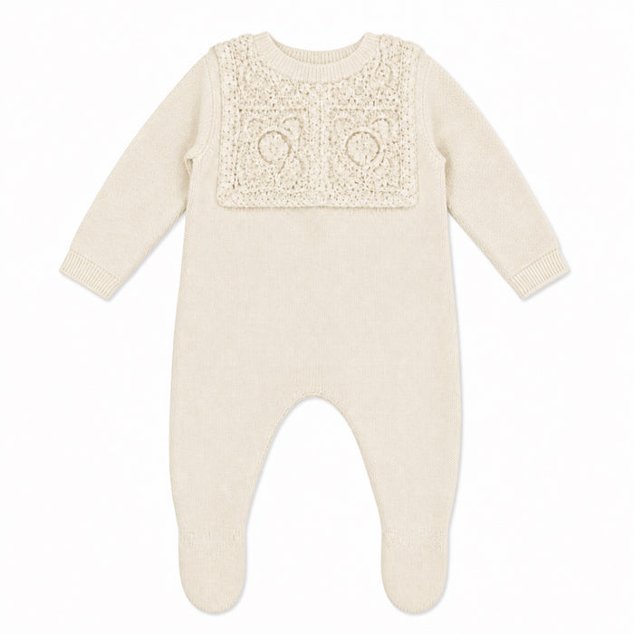 Crochet Knit Collar Footie