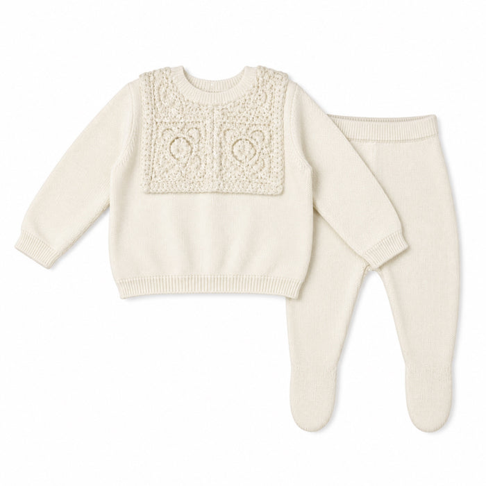 Crochet Knit Collar Knit Set