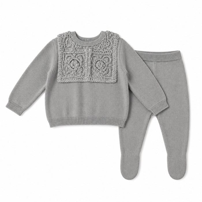 Crochet Knit Collar Knit Set