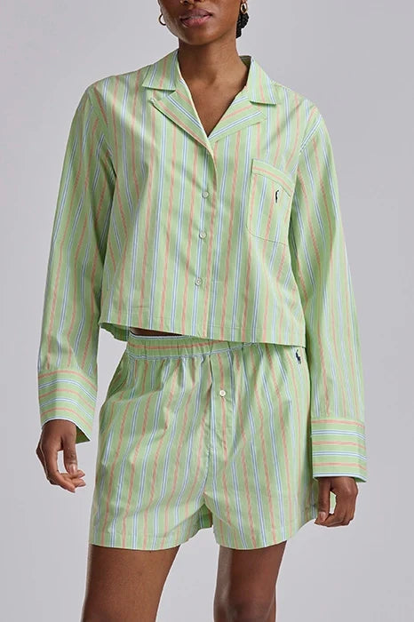 Crop Long Sleeve Short PJ Set Sleepwear Polo Ralph Lauren