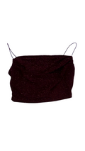 Crop Tank: Maroon Glitter