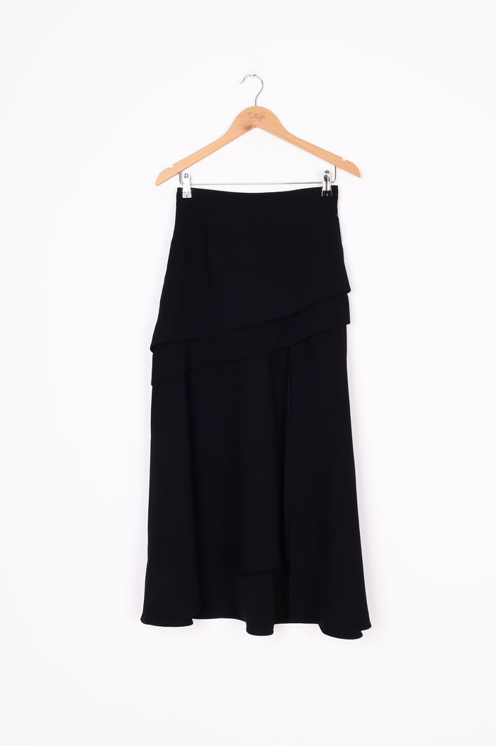 Cue Womens Black Maxi Skirt Size 8