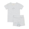 Dainty Grid Short Sleeve Lounge Set