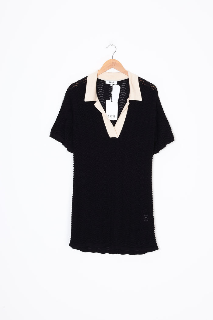 Dazie Womens Black Top Size 8