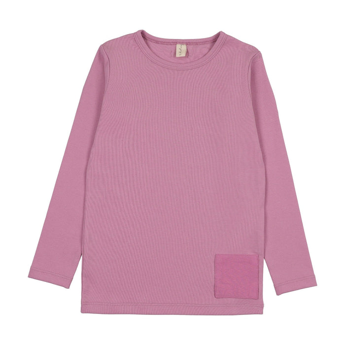 Denim Patch 3/4 Sleeve Cotton T-Shirt - Girl