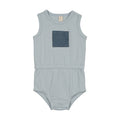 Denim Patch Cotton Romper