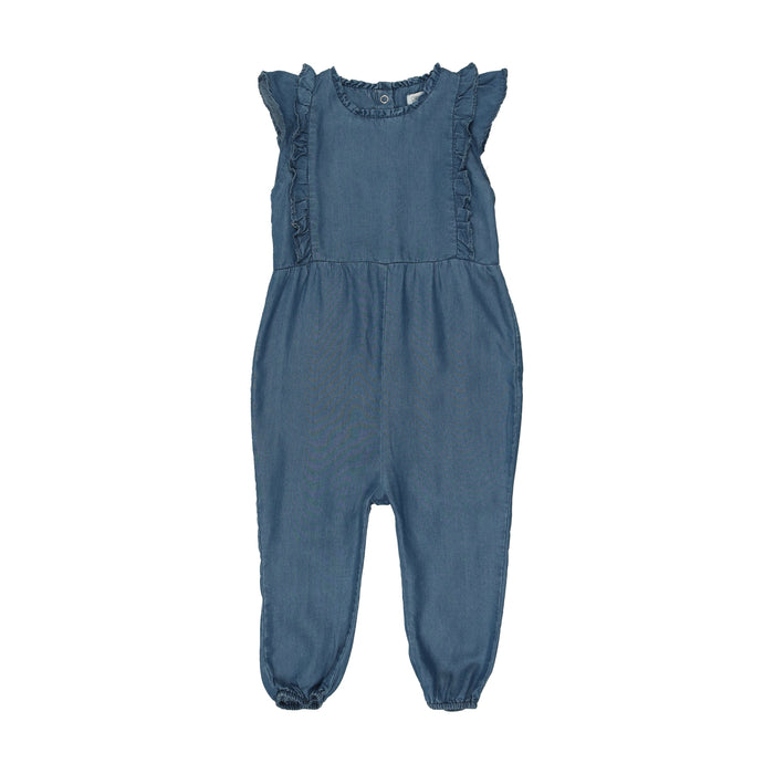Denim Tencel Girls Long Romper