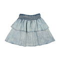 Denim Tencel Smocked Skirt Light