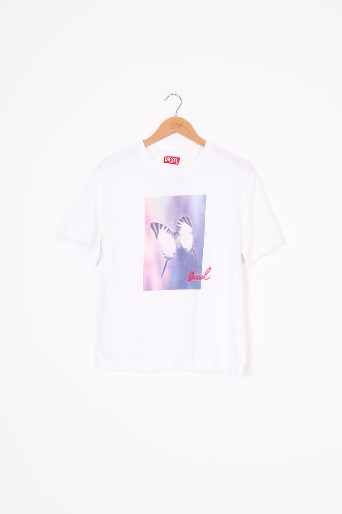 Diesel Womens White T-shirt Size XS