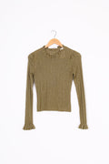 Doen Womens Green Top Size S