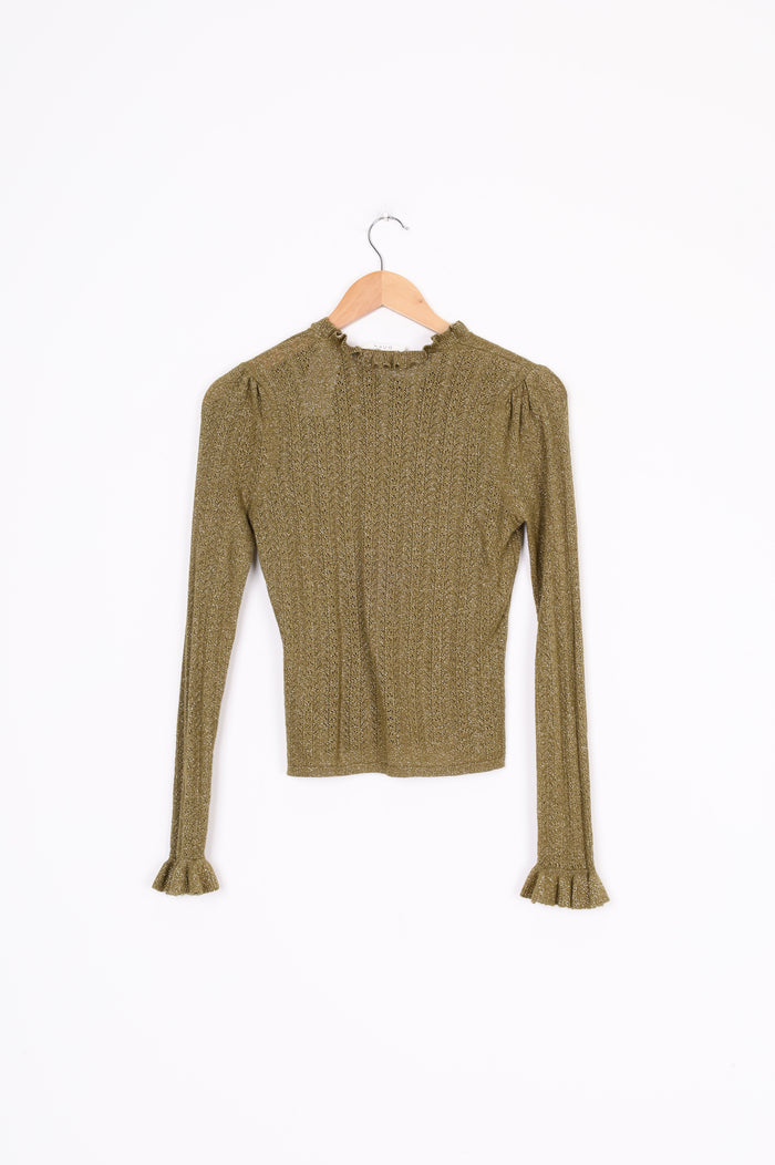 Doen Womens Green Top Size S