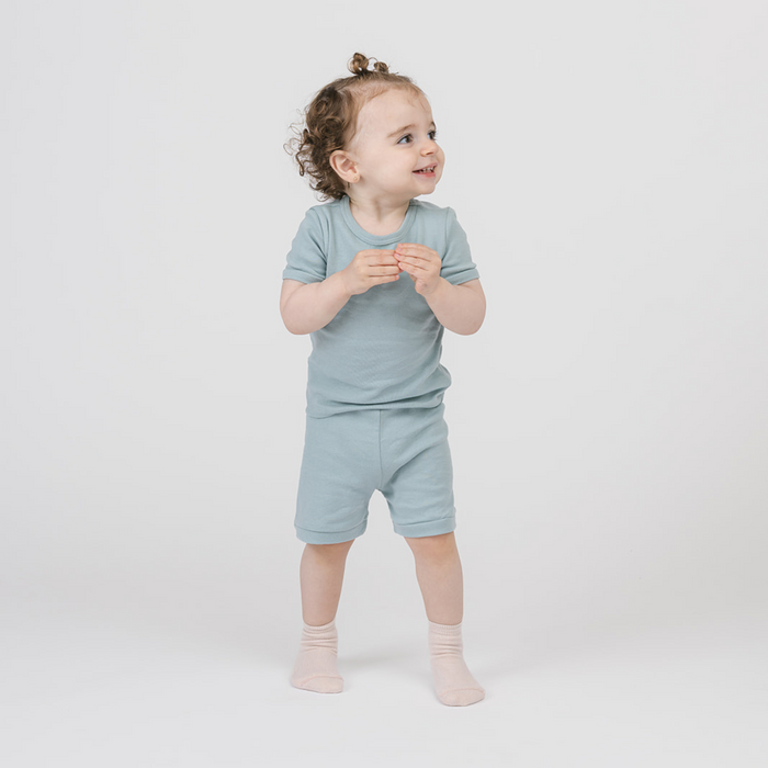 Dreamy Shortie Pajamas - Sleepers - Sky - 1/2 years - mini mioche