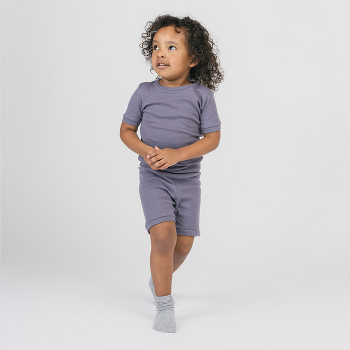 Dreamy Shortie Pajamas - Sleepers - Vintage Plum - 1/2 years - mini mioche