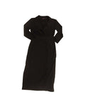 Dress: Long Sleeve Collar Pencil Skirt