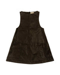 Dress: Sleeveless faux leather